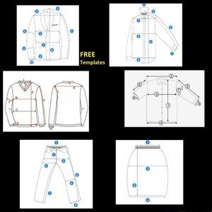 FREE  TEMPLATES - for Clothing MEASUREMENTS